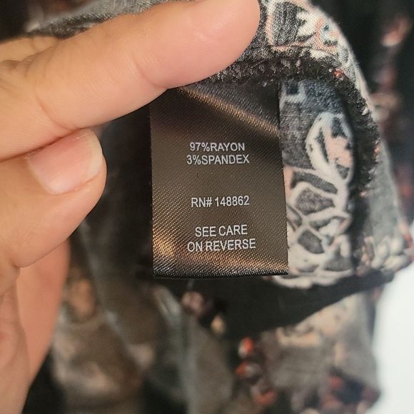 TORRID Babydoll Dress-Black sz. 00 - Picture 7 of 8